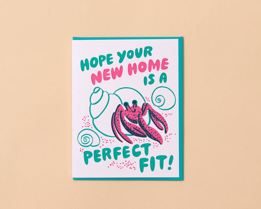 Funny Letterpress New Home Greeting Card - Perfect Fit