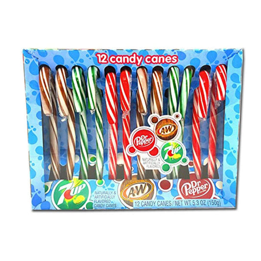 Soda Pop Candy Canes Assorted 5.3oz