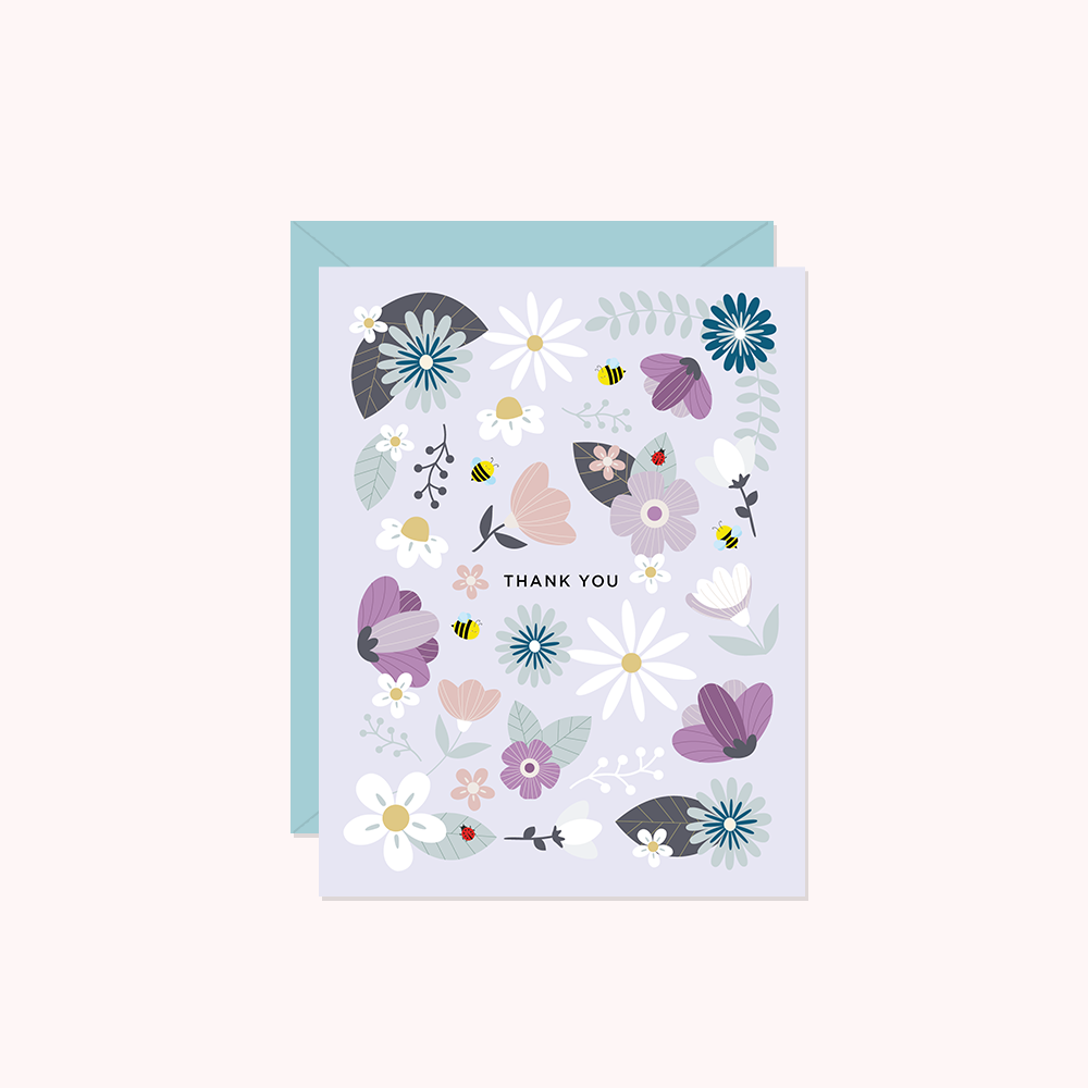 Thank You (Lilac Floral) | Greeting Card