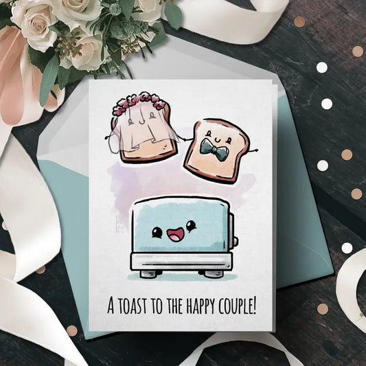 A Toast To the Couple - Funny Cute Gay Lesbian Wedding Card