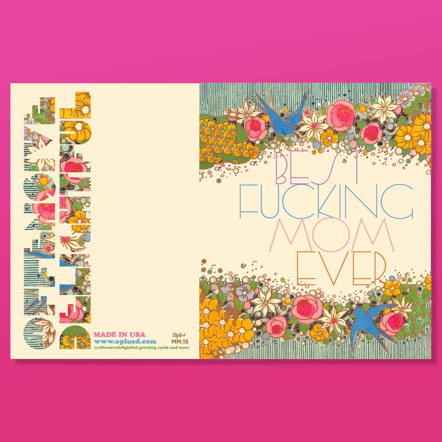 FLOWERS BEST Fing MOM mother's day greeting card