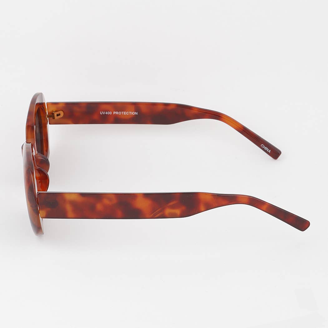 Retro Tinted Oval Sunglasses
