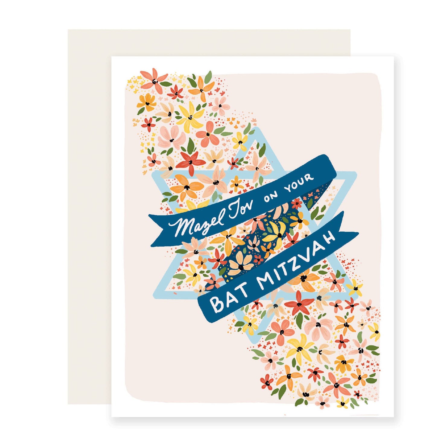 Bat Mitzvah Floral | Beautiful Bat Mitzvah Card
