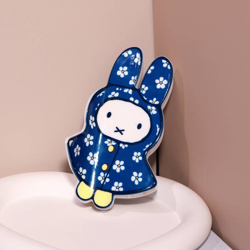 Cartoon Cherry & Floral Raincoat Print Bunny Hair Claw Clip