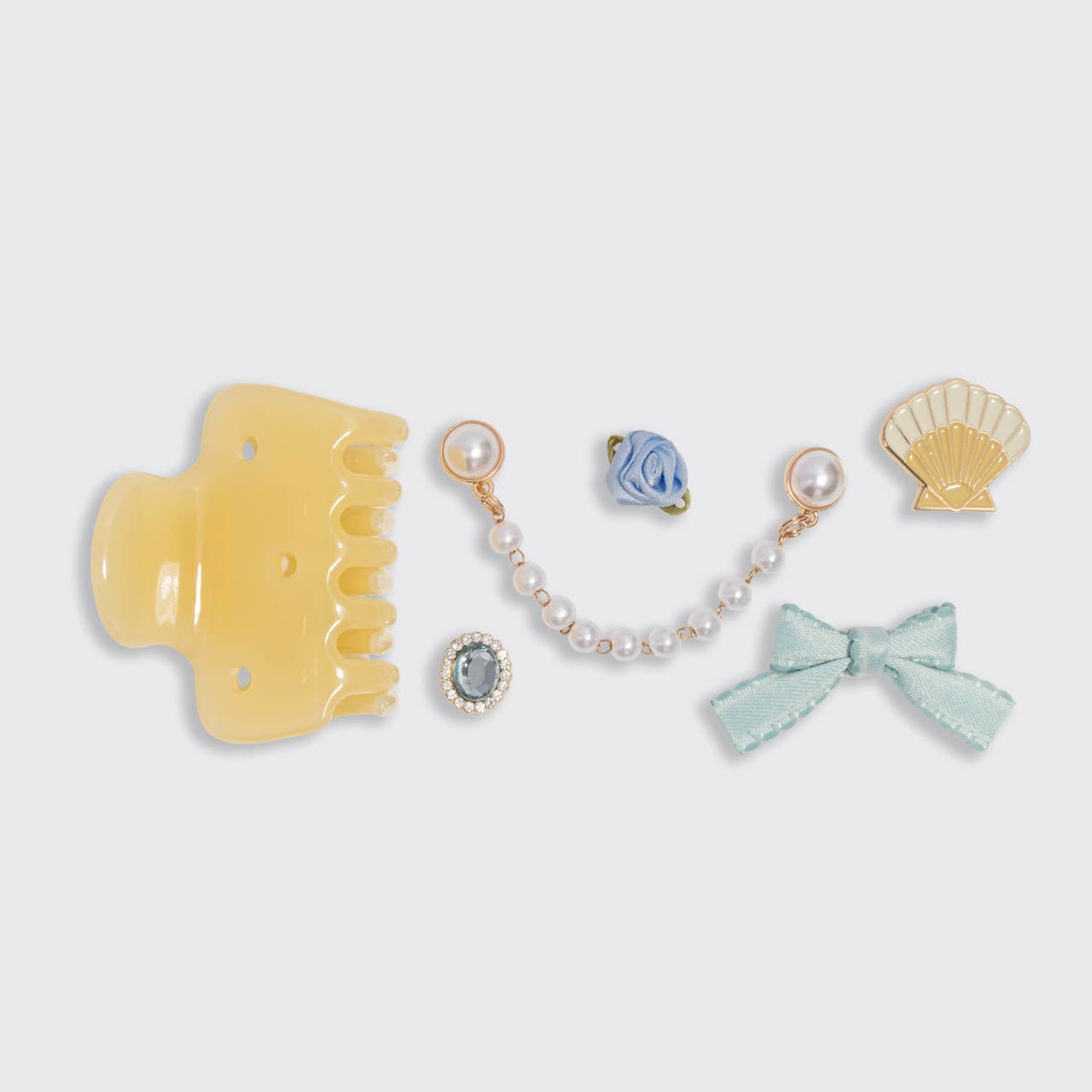 KitschPop Cloud Clip 7pc Set Coastal Cottage - Butter Yellow