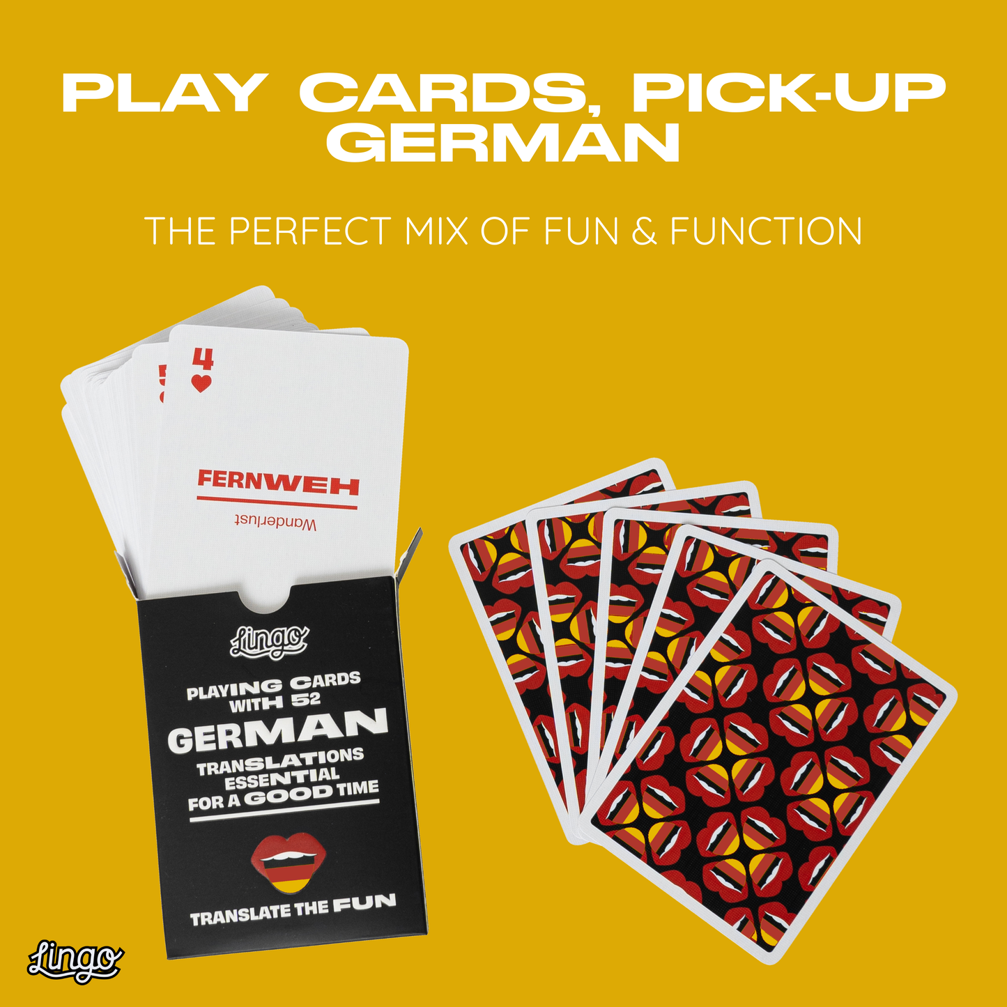 German Travel Playing Cards in Tin Travel Case