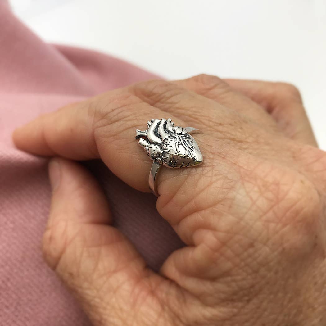 Sterling Silver or Bronze Adjustable Stingray Ring