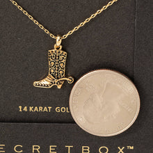 Load image into Gallery viewer, Secret Box Cowboy Boot Pendant Necklace
