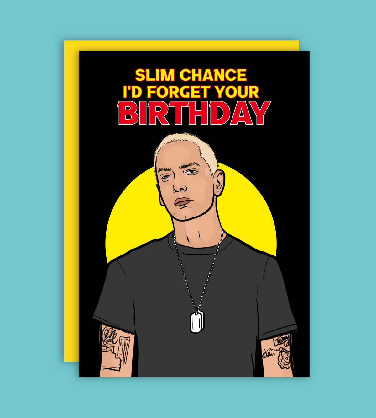 Slim Chance Rapper Happy Birthday Greeting Card