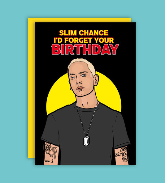Slim Chance Rapper Happy Birthday Greeting Card