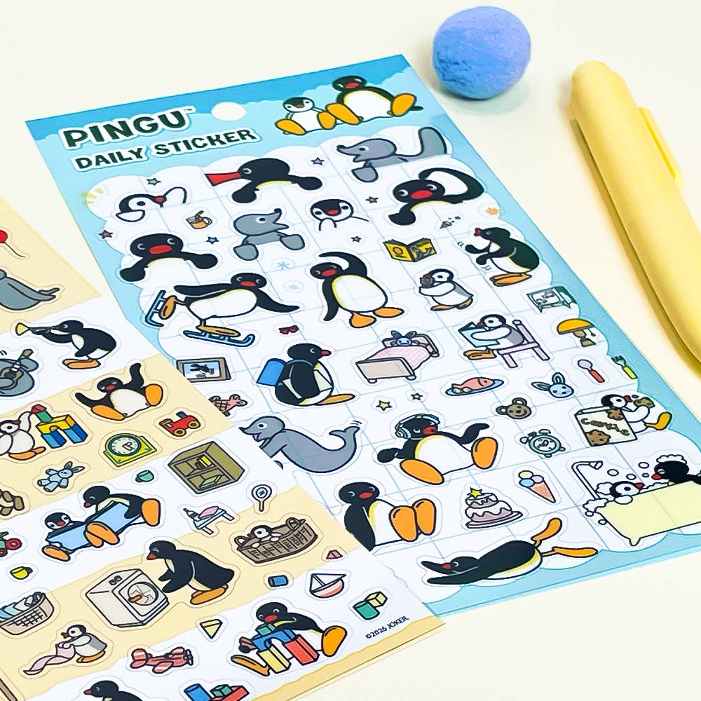 Pingu Daily Sticker Sheet - Cute Diy Deco Planner Stickers