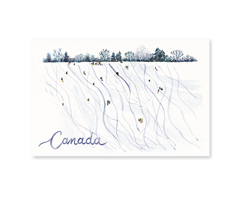 Canada Toboggan Postcard - Front & Company: Gift Store