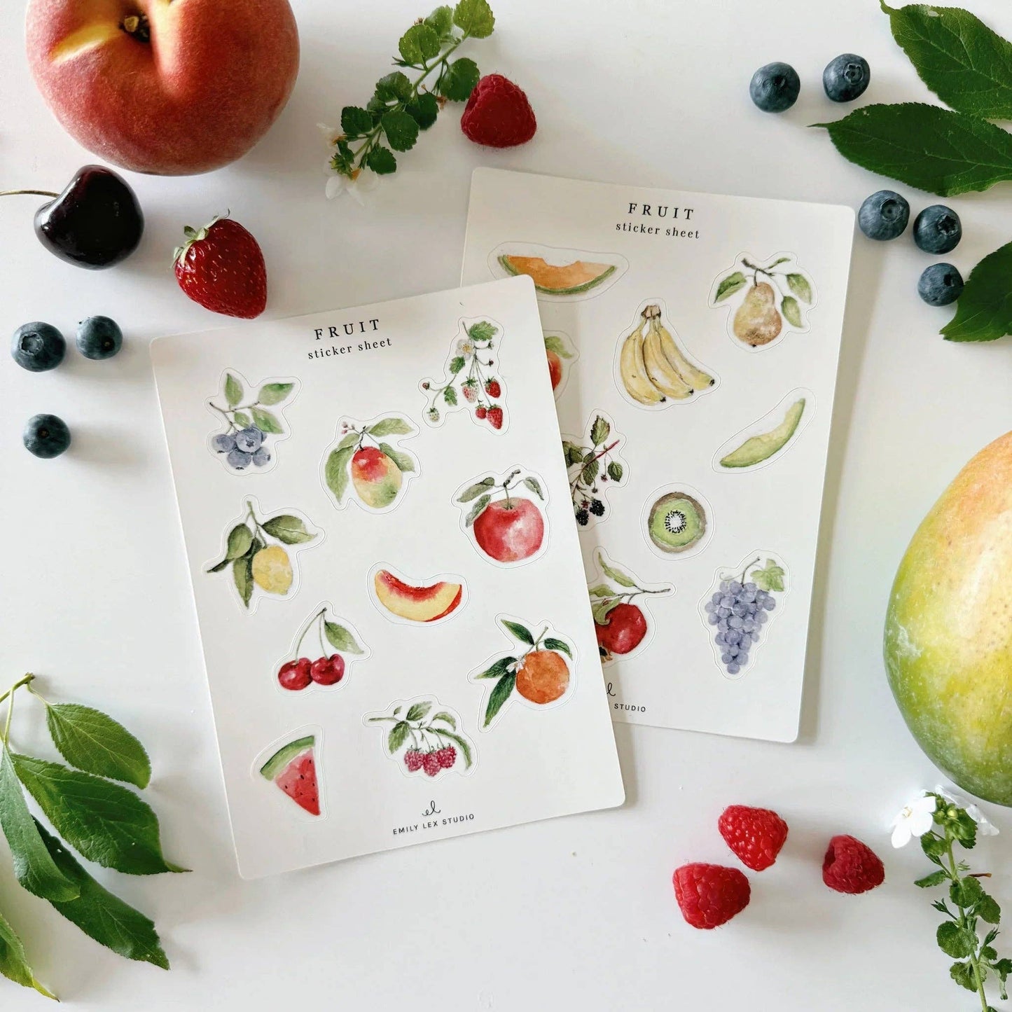Fruit sticker sheets