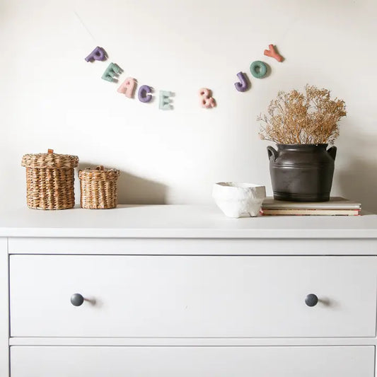 Pastel Peace & Joy Felt Christmas Garland