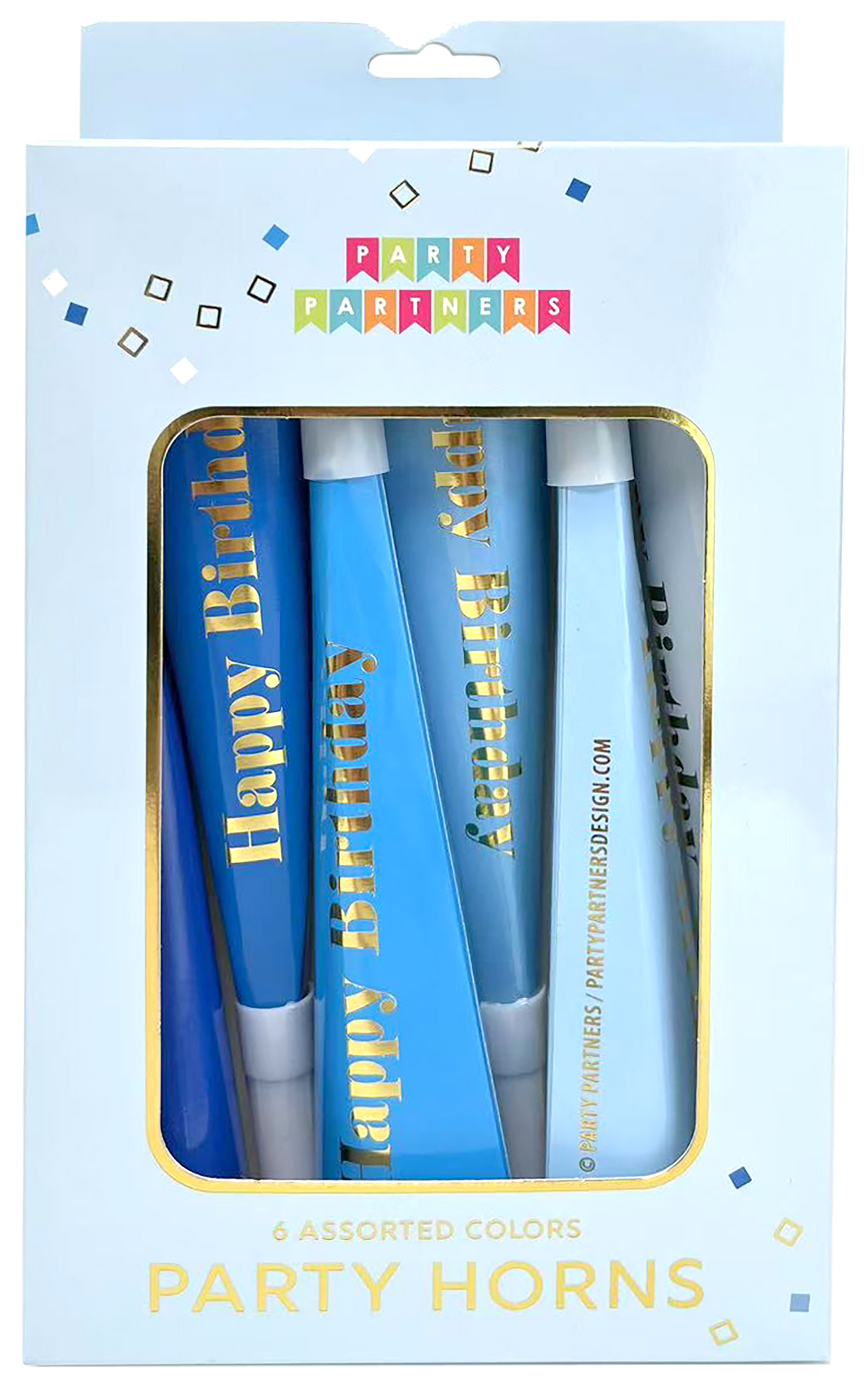 Blue Happy Birthday Tooters