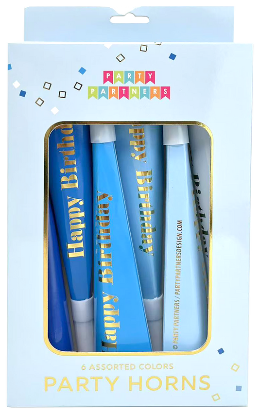 Blue Happy Birthday Tooters