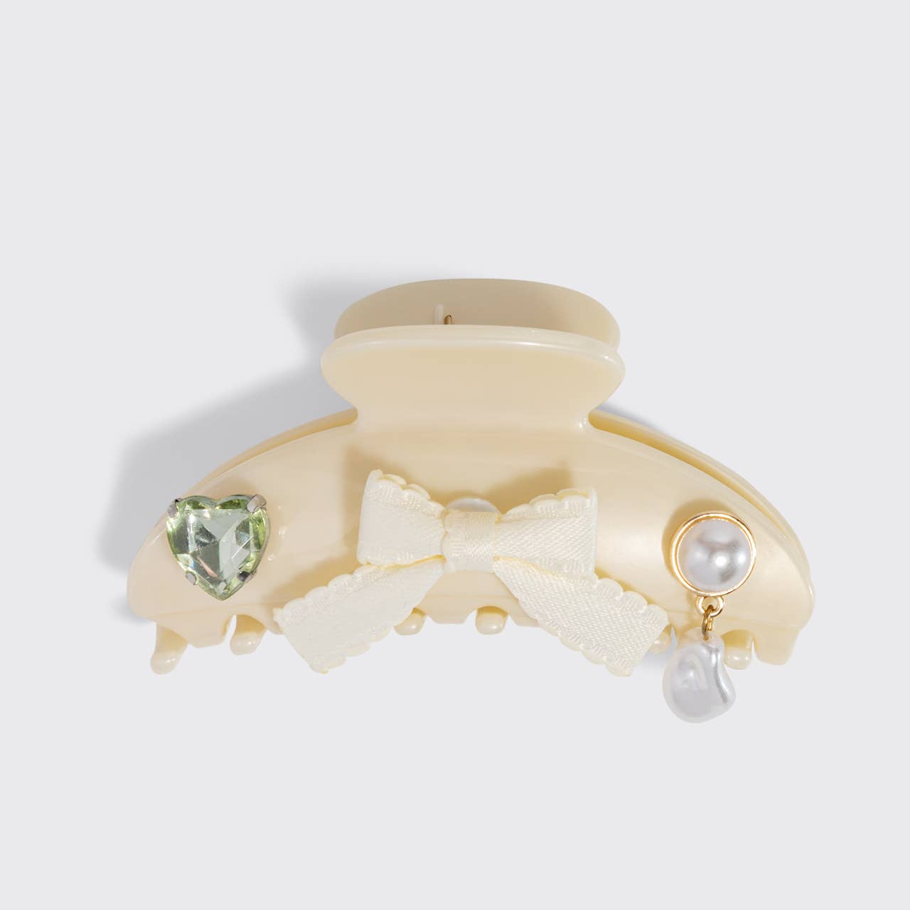 KitschPopCurved Claw Clip 7pc Set Vintage- Pearlized Cream