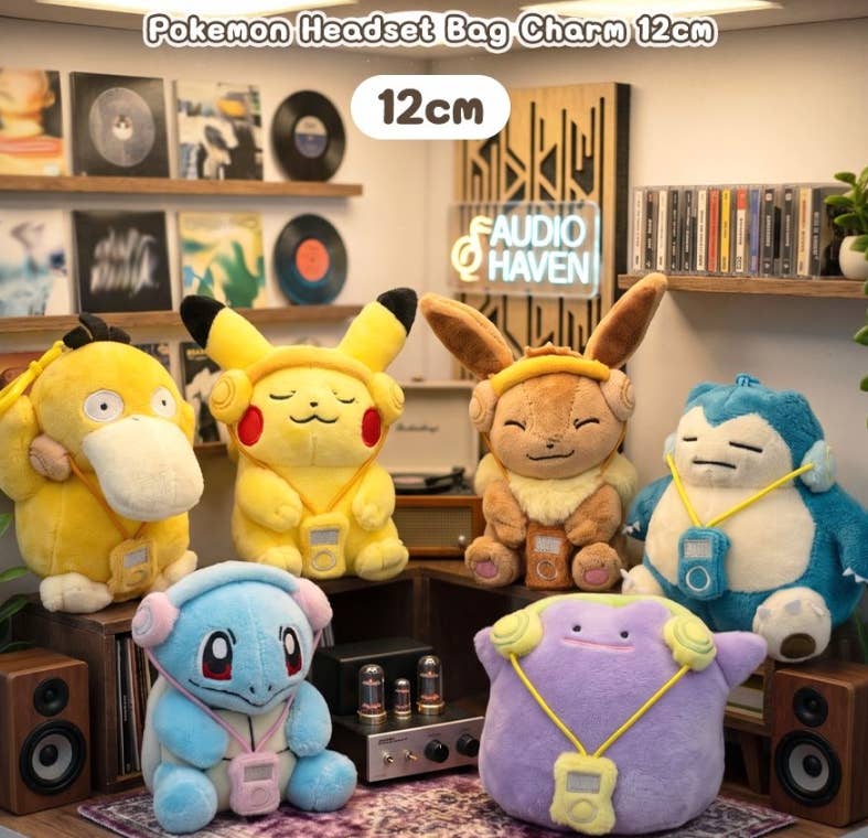 Limited! Pokémon Headset Plush Bag Charm – 12 cm
