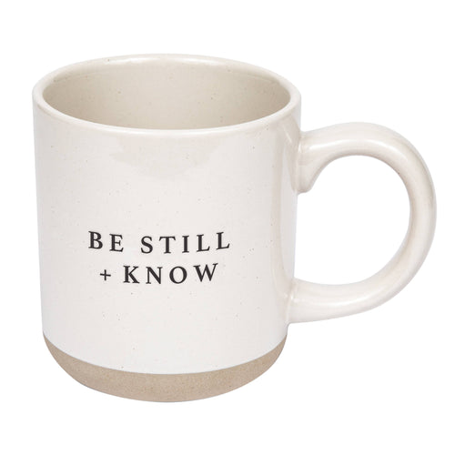 Be Still and Know Stoneware Coffee Mug - Gifts & Home Decor - Front & Company: Gift Store