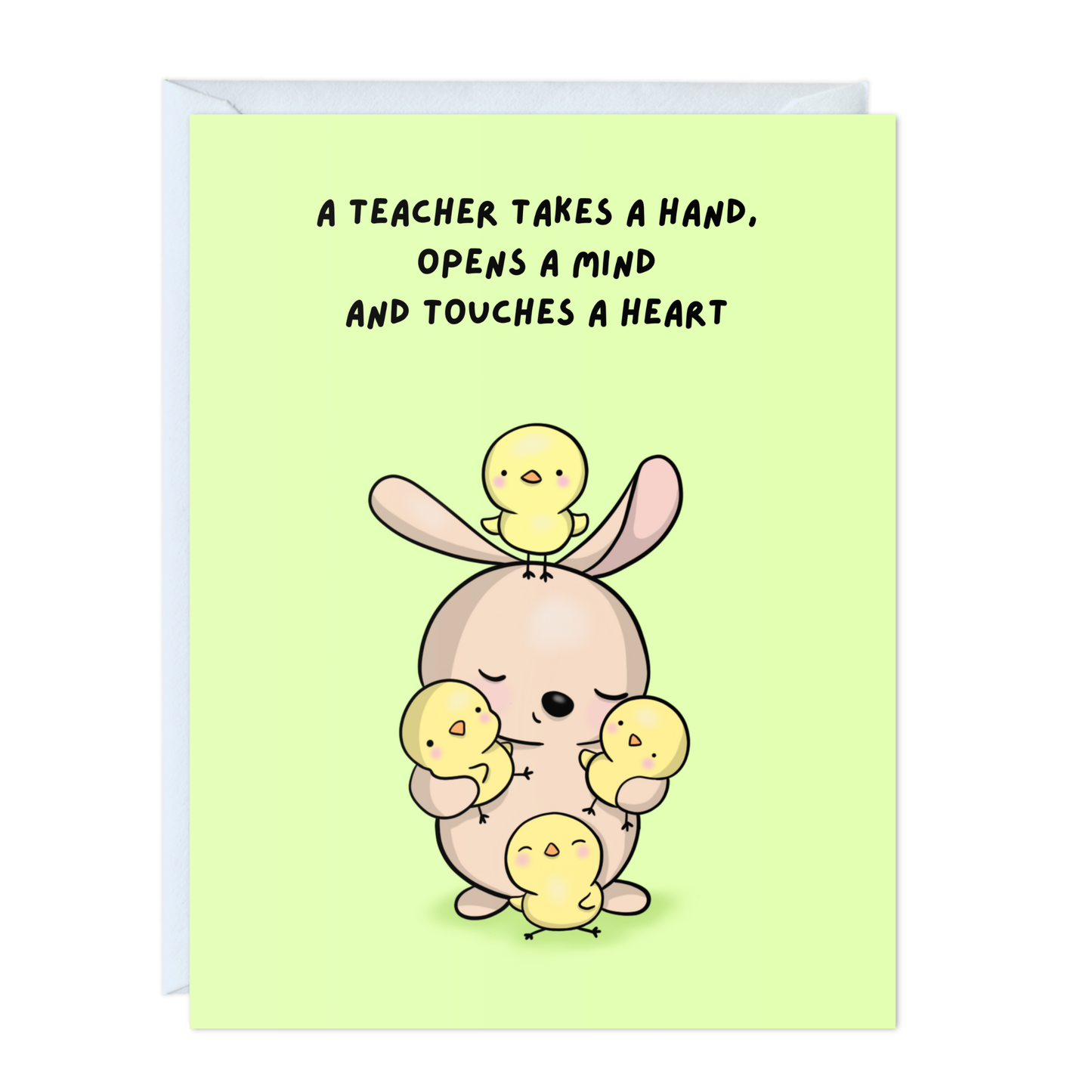 Cute Teacher Appreciation Card (Touches a heart)