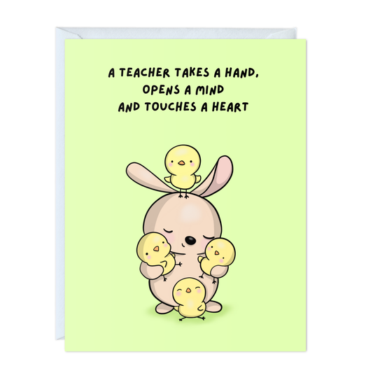 Cute Teacher Appreciation Card (Touches a heart)