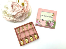 Load image into Gallery viewer, Gold Plated Spoon with Rose Handle for tea, with Gift Box
