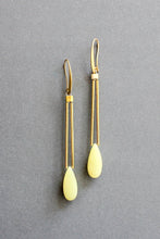 Load image into Gallery viewer, ISLE37 Yellow jade geometric earrings
