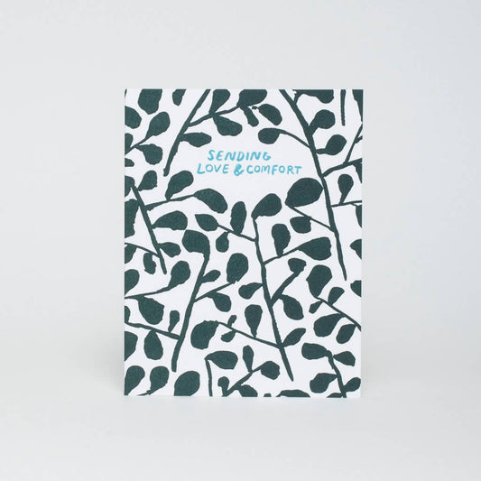 Sending Love & Comfort Letterpress Card by Egg Press