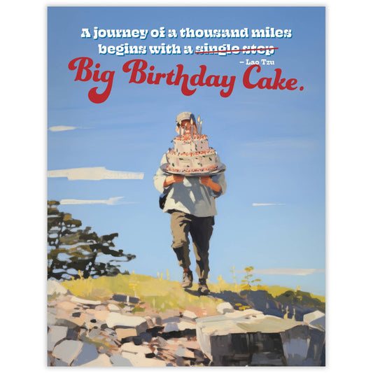 Thousand Miles – Recycled Birthday Card for Hikers