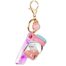 Load image into Gallery viewer, Slimey Cat Liquid Effect Sensory Keychain
