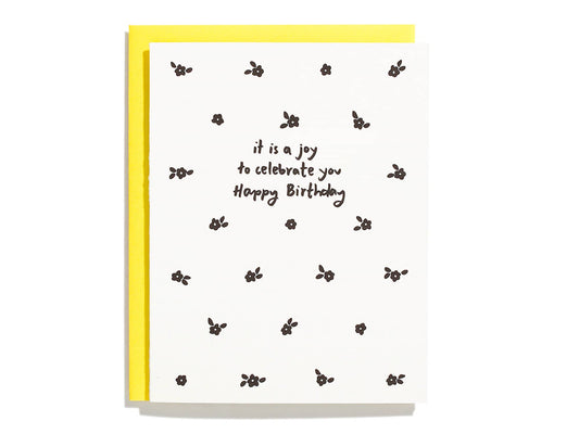 Celebrate Bday Letterpress Greeting Card