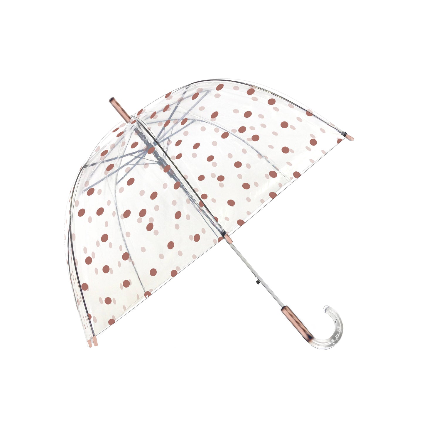 Copper and Silver Polka Dot Umbrella