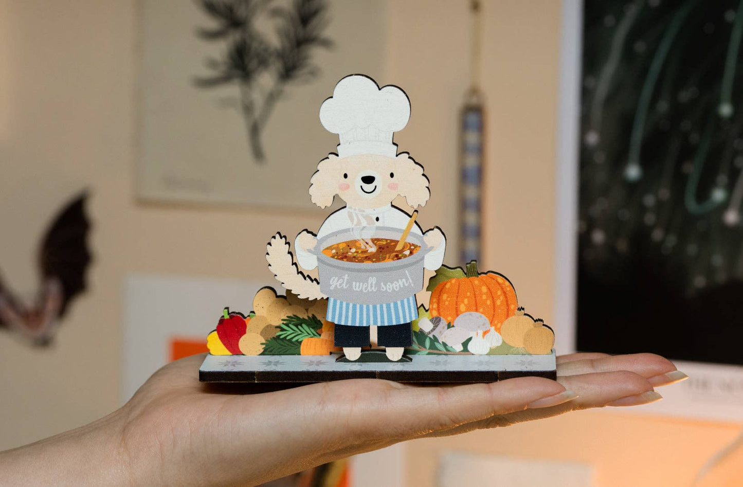 GET WELL SOON CHEF POP OUT CARD