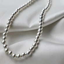 Load image into Gallery viewer, SILVER FILLED 8MM BEADED NECKLACE
