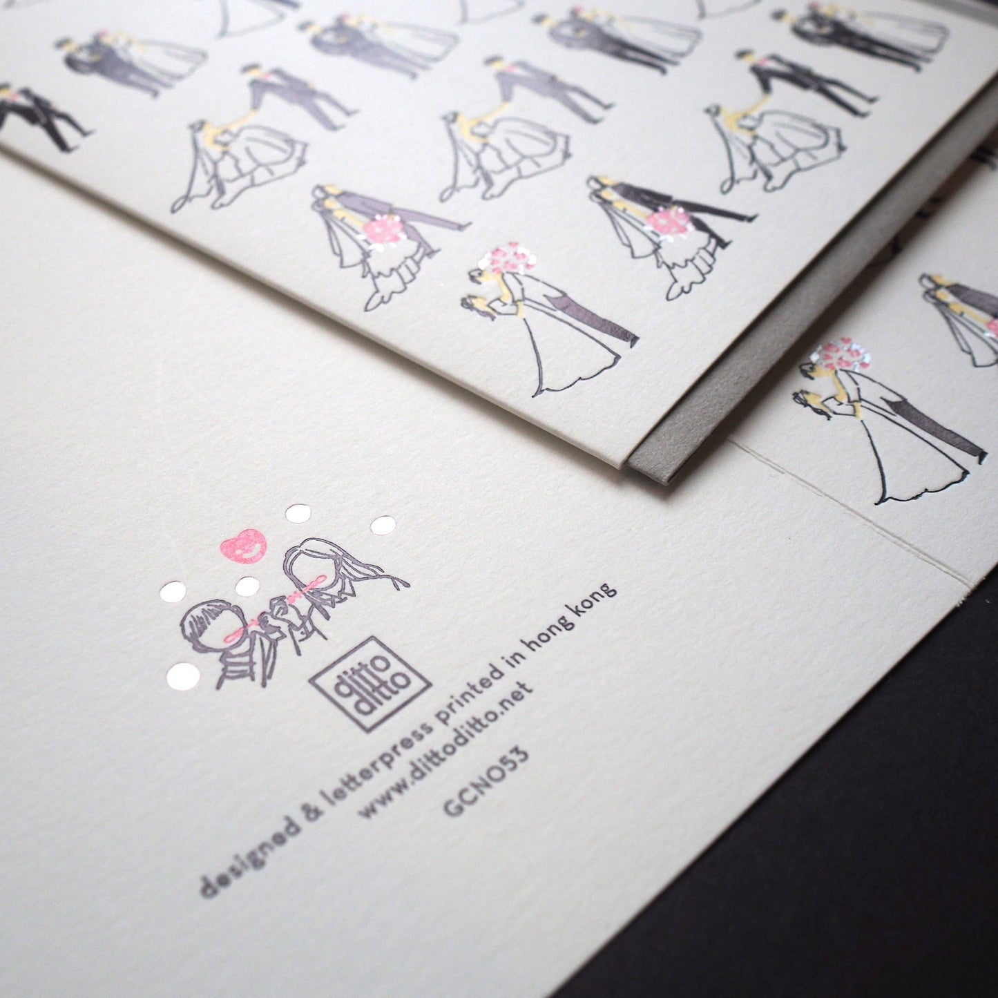 Congratulations - letterpress wedding card