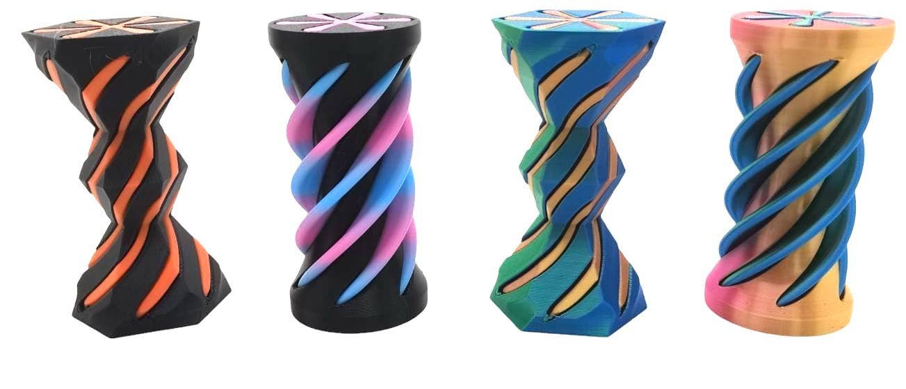 3D-Printed 3" Impossible Fidget Spiral - Assorted