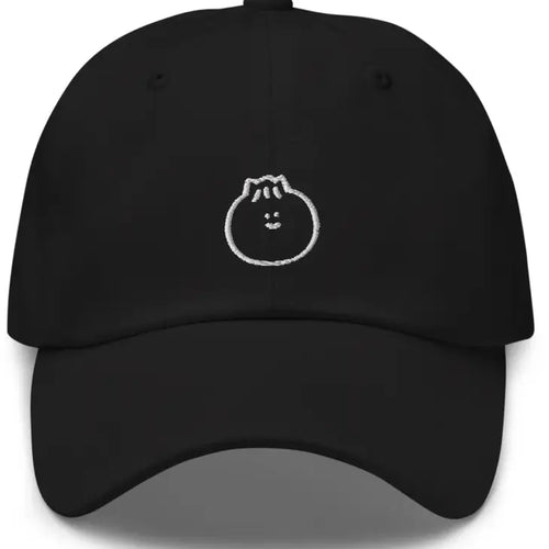 Bao Dumpling Embroidered Baseball Cap - Black - Front & Company: Gift Store