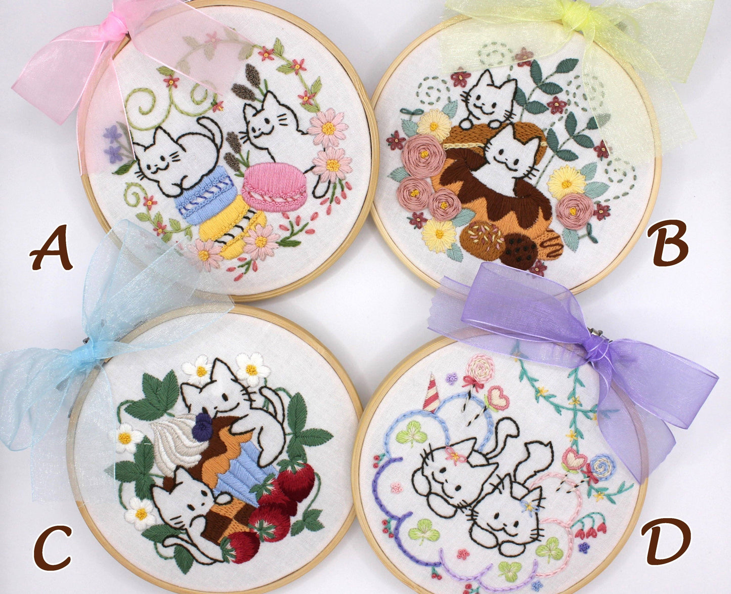 DIY Embroidery Kit Doughnuts from Sweets & Cat Collection