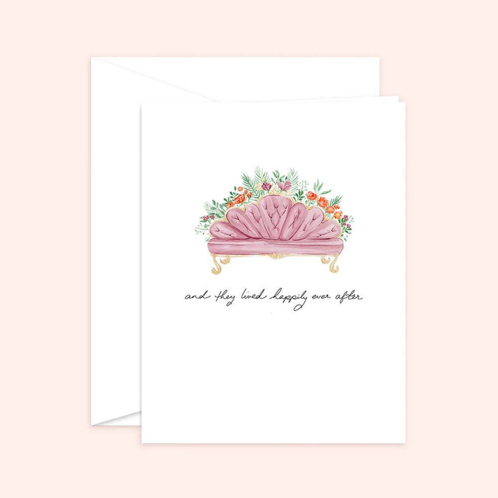 Happily Ever After Minimalist Wedding Card