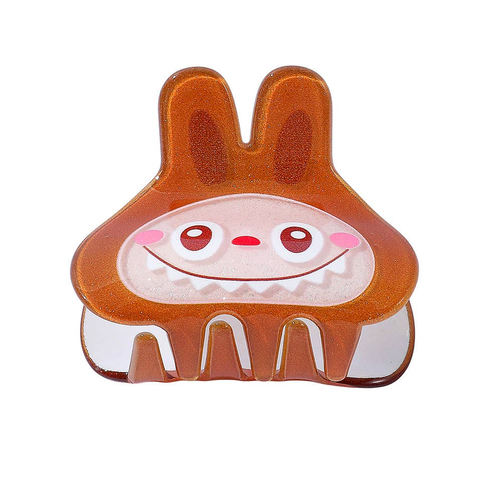 Hot Pink Cute Labubu Hair Claw Clip