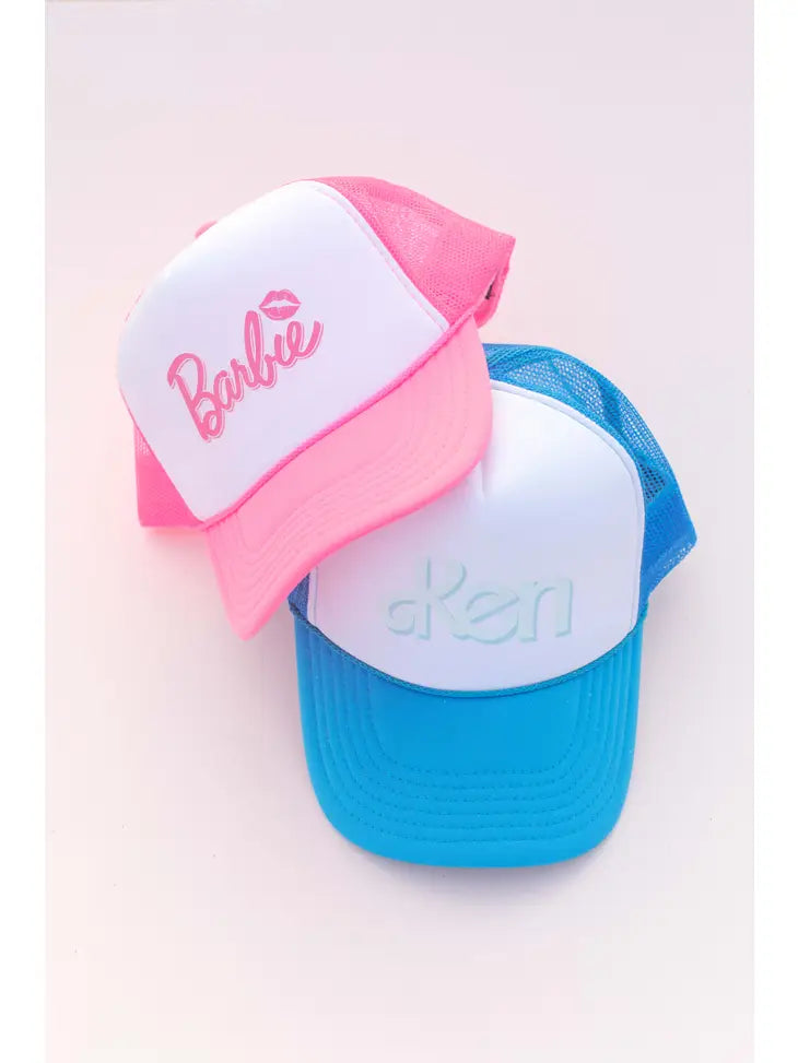Barbie Ken Foam Mesh Trucker Hat Cap Pink