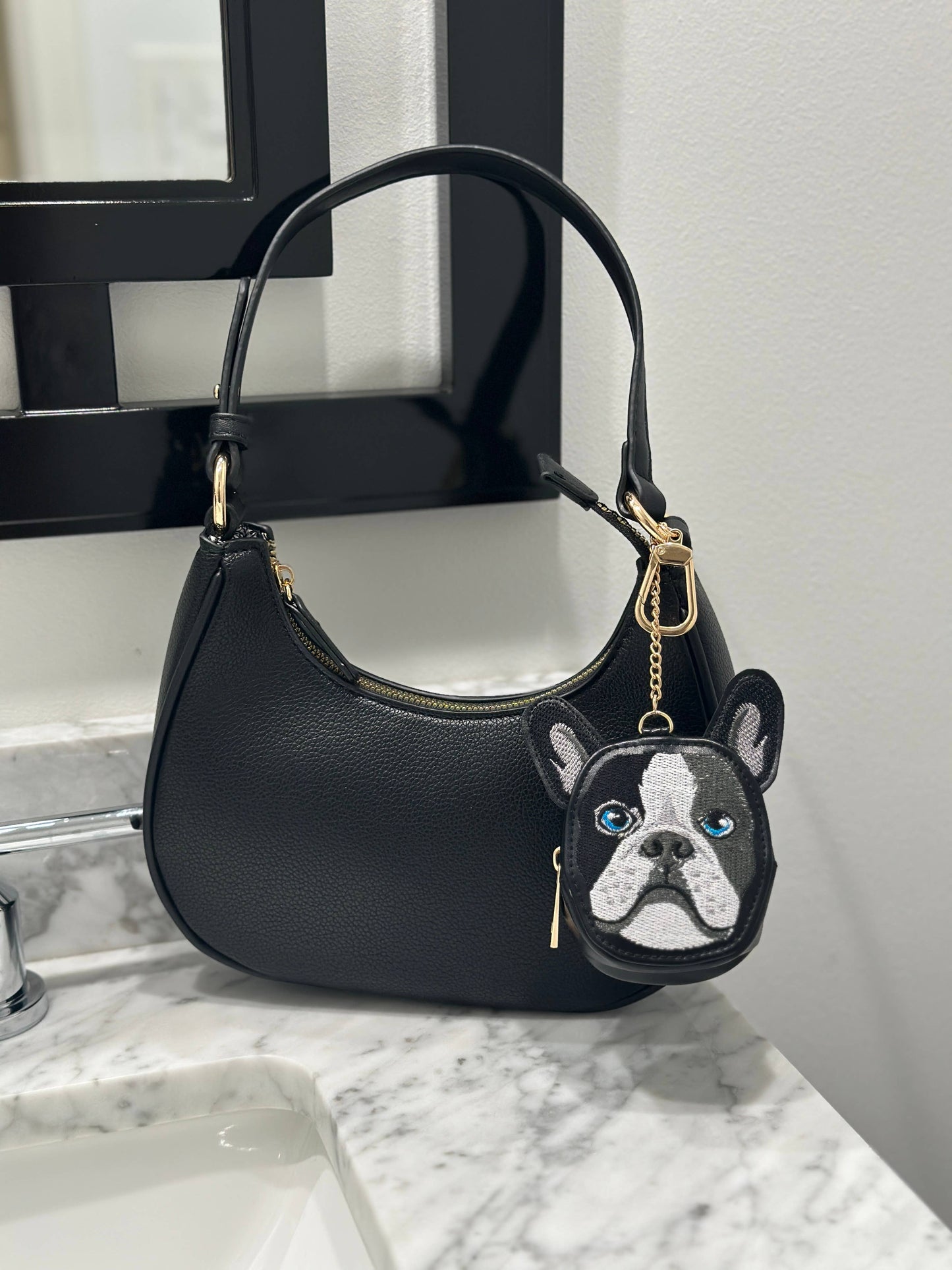 2-in-1 Bag Charm & Reusable Shopper Bag - Boston Terrier Dog