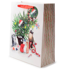 Load image into Gallery viewer, Kim Haskins Christmas Cats Gift Bag Large
