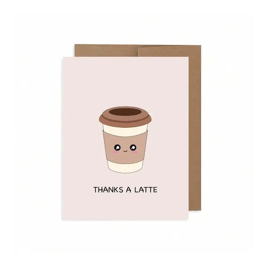 Thanks A Latte Greeting Card