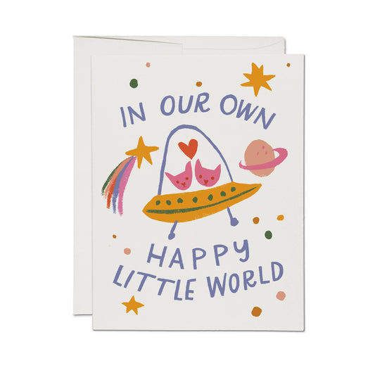 Happy Little World greeting card
