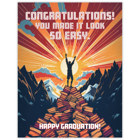 Made It Look Easy - Recycled Graduation Card