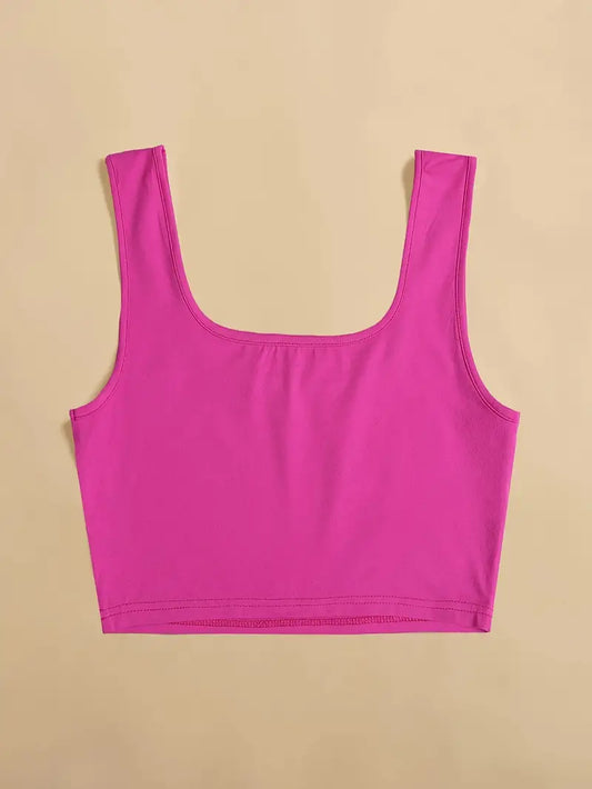 Women's Casual hot pink Tank Top,
