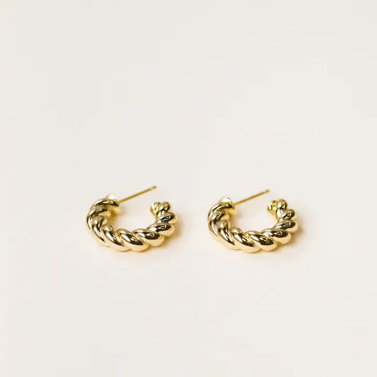 Golden Hoop - Twisted - Earring