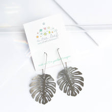 Load image into Gallery viewer, Monstera Deliciosa Leaf Earrings
