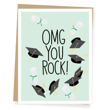 Load image into Gallery viewer, OMG You Rock Graduation Card
